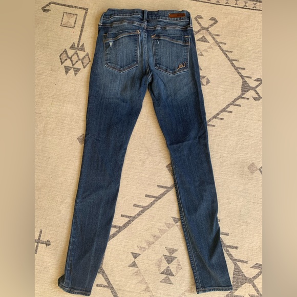 Express Stretch Mid Rise Distressed Jean Legging - Picture 2 of 2